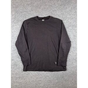 Topo Designs Mens XL Long Sleeve Crew Neck T Shirt Casual Top Black Gray
